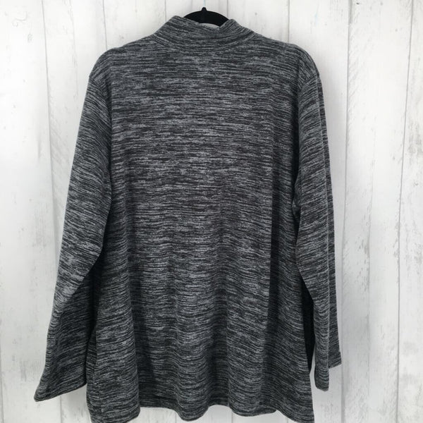 22/24 (1X) Marled fleece half zip L/S