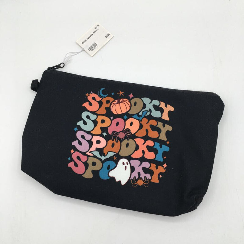 Black spooky pouch