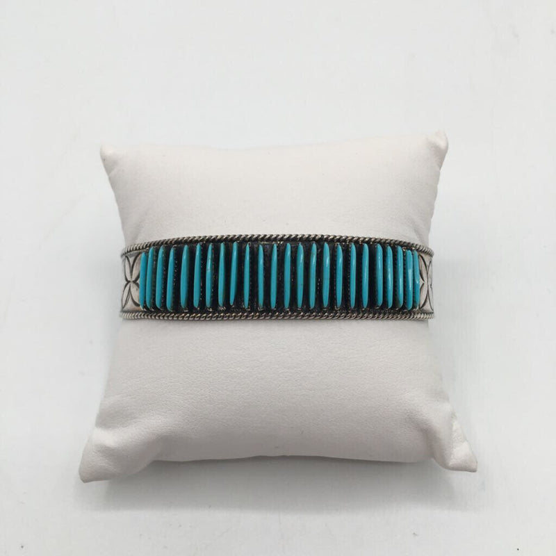 .925 cuff w/turquoise detail