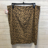 2 (L) suede animal print w/gold zippers