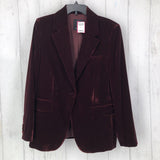 XL velvet button blazer