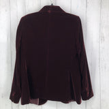 XL velvet button blazer