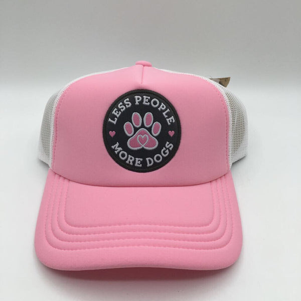 pnk less people more dogs trucker hat