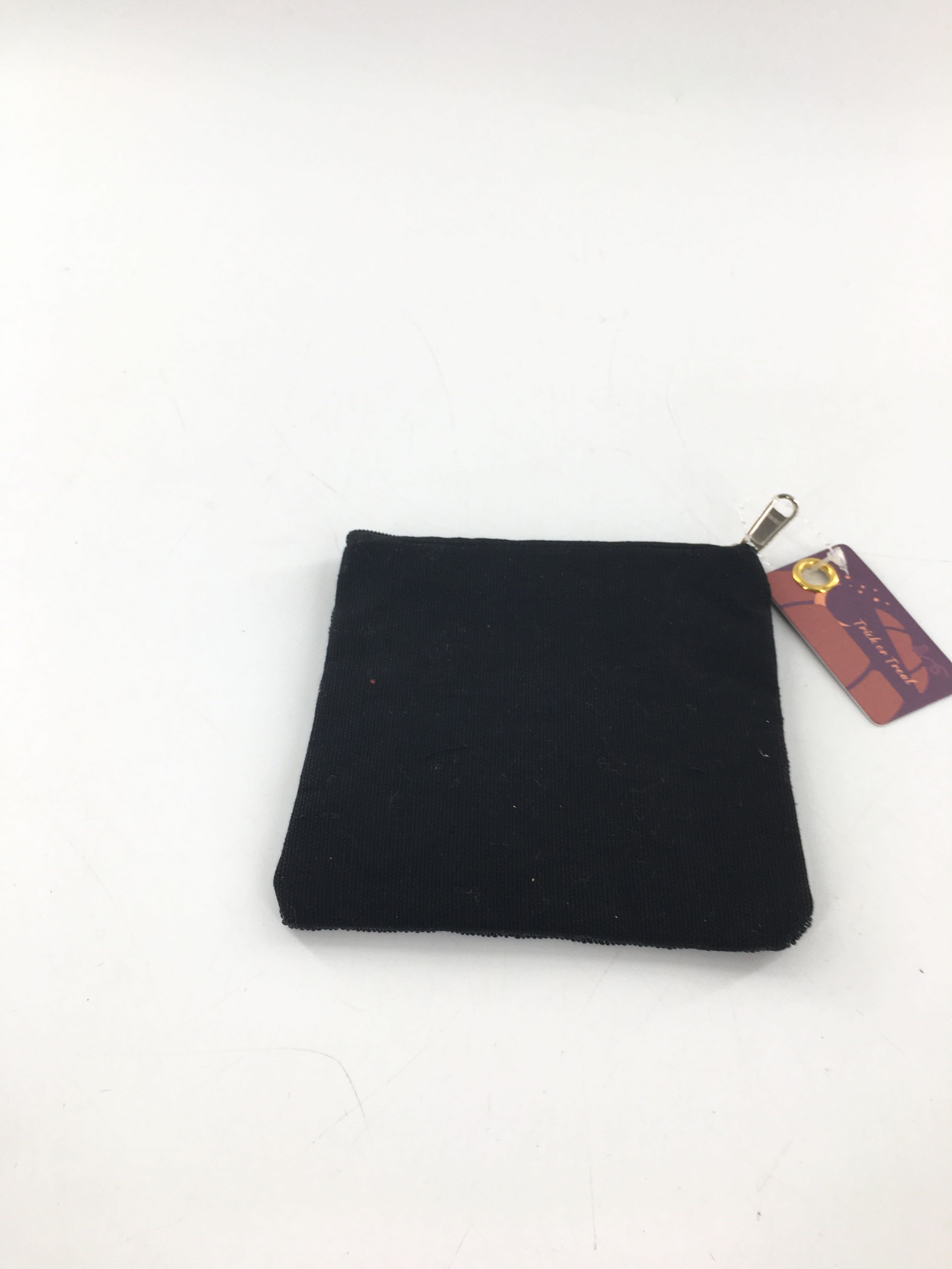 Blk beaded pouch w pumpkin