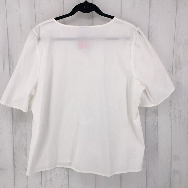 XXL GAthered v-neck s/s