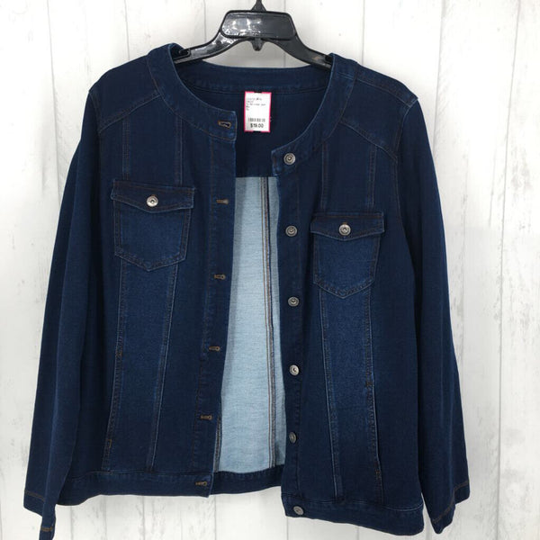 XL No collar jean jacket