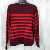 XL Striped w/button detail l/s