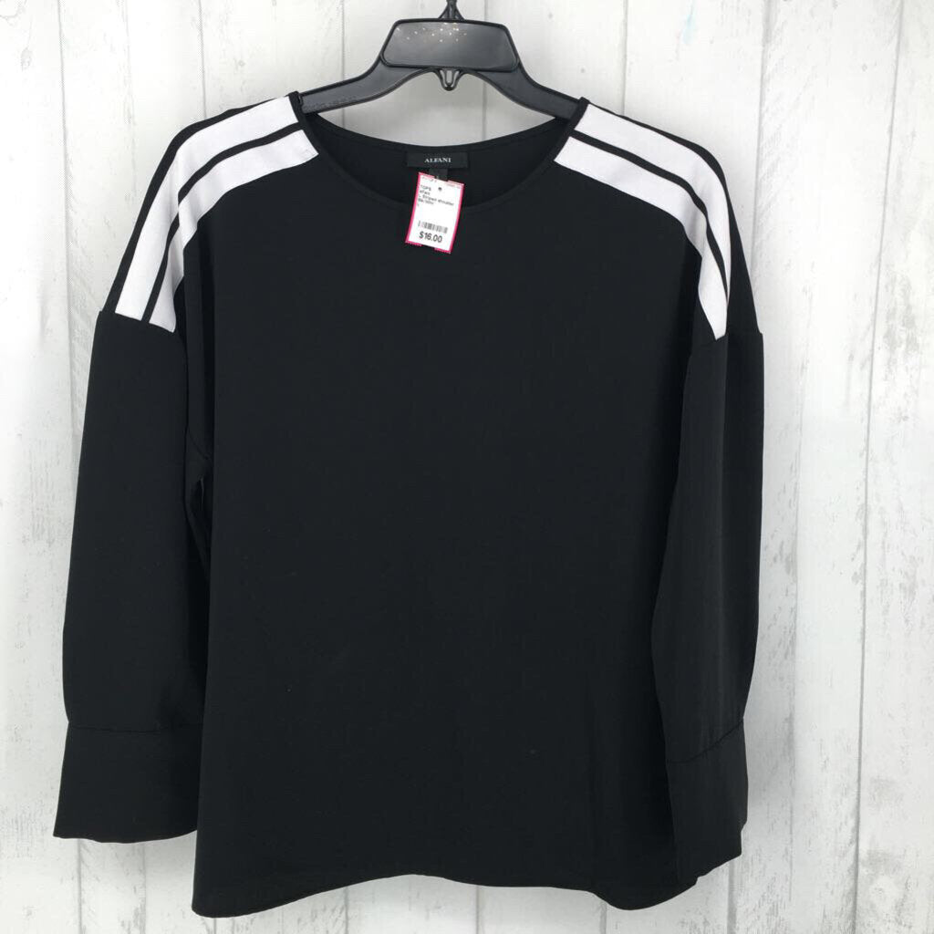 L Striped shoulder l/s