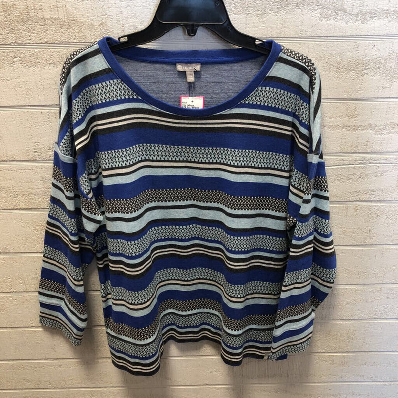 R79 PXL Striped button sides l/s sweater