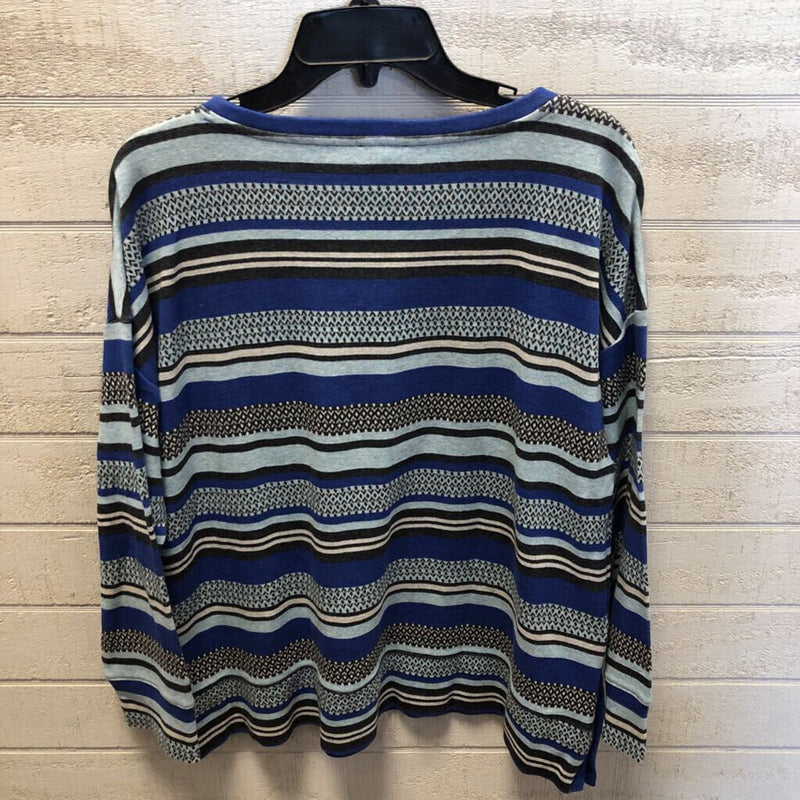 R79 PXL Striped button sides l/s sweater