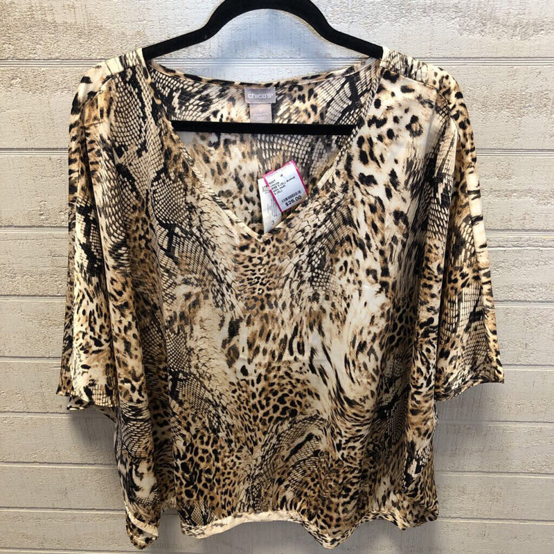 R89 3 (XL) Animal print dolman pullover