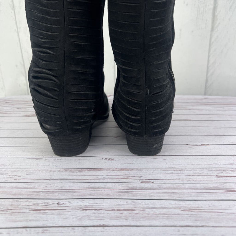 7.5 back zip knee high boots