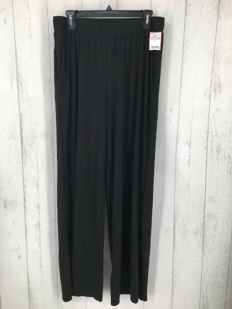 L pull on ribbed wide leg pants