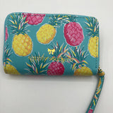 2pc pineapple tote w/ zip around wallet