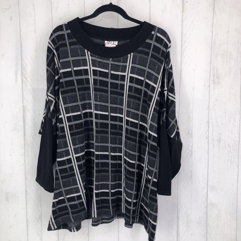 R70 2x s/s plaid top