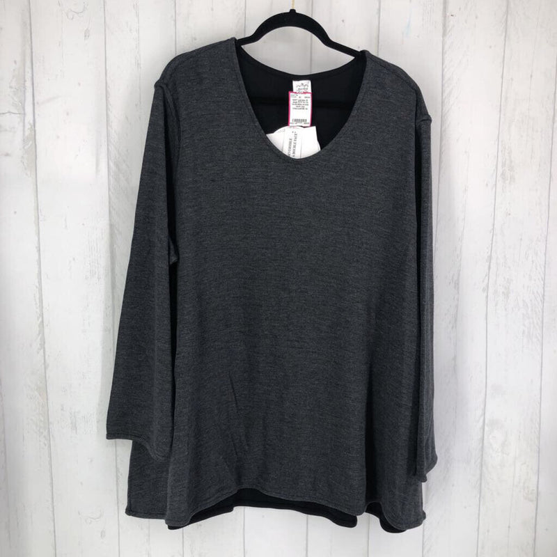 R70 3x l/s reversible scoop neck top