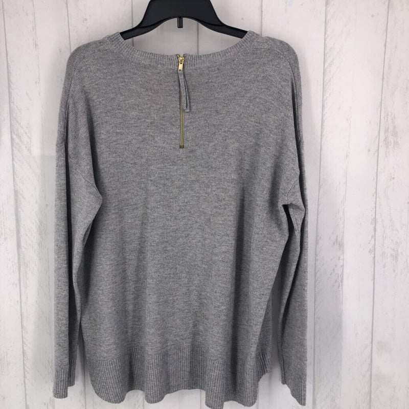 M Gold back zipper l/s sweater