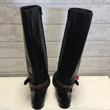 7.5 stuuded double buckle riding boots