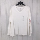 R18 OX V-neck layering tee l/s