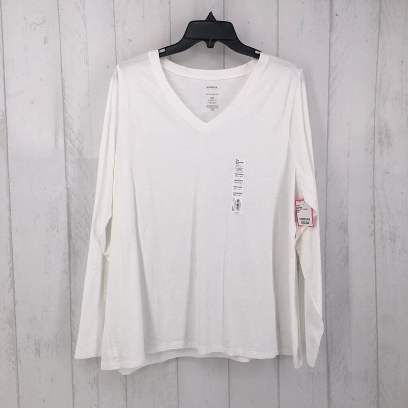 R18 OX V-neck layering tee l/s