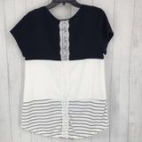 L Striped s/s tunic