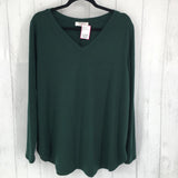 1X l/s v-neck tee