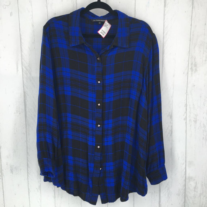 3X Plaid button down l/s