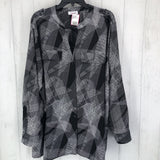 3X printed button down l/s