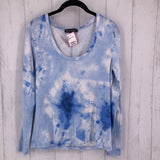 M Tie dye scoop neck l/s