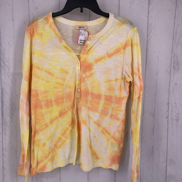 M Tie dye 1/2 button down l/s