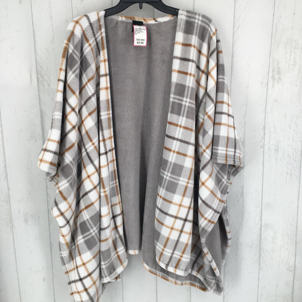 S/M Cozy plaid kimono