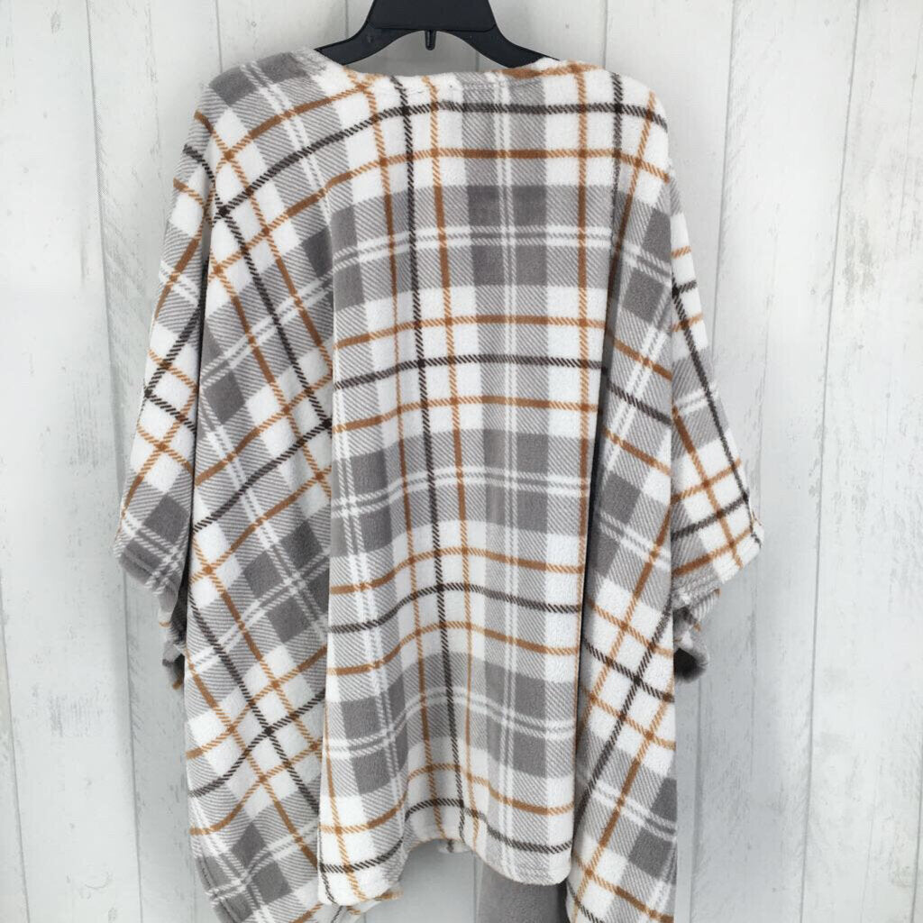S/M Cozy plaid kimono