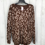 XXL/2XL Animal print zipper sides l/s