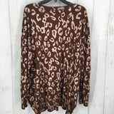 XXL/2XL Animal print zipper sides l/s