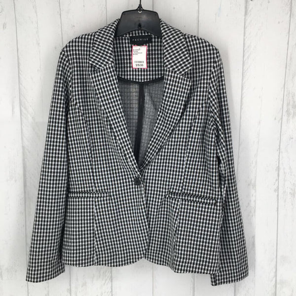 L Houndstooth blazer