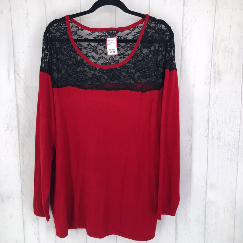 2X Lace top l/s sweater