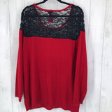 2X Lace top l/s sweater