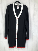 3X Pull on v-neck sweater dress