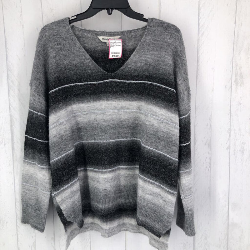 M Striped textured v-neck