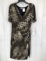 R99 12 Animal print rushed s/s dress