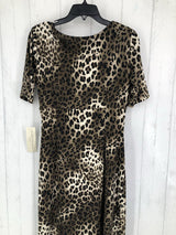 R99 12 Animal print rushed s/s dress