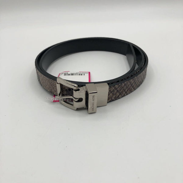 snakeskin print belt