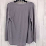 S Waffle knit gathered hem l/s