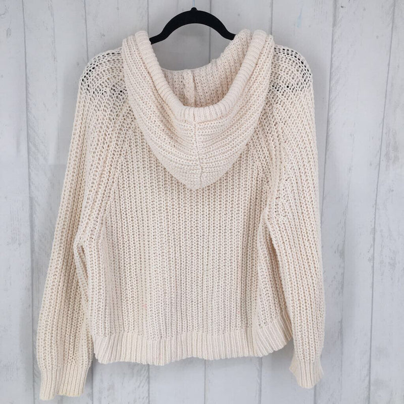 S Hooded v-neck sweater