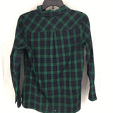 2p Rhinestone buttons plaid l/s