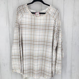 4xl l/s plaid top