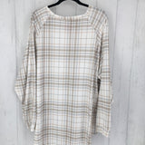 4xl l/s plaid top