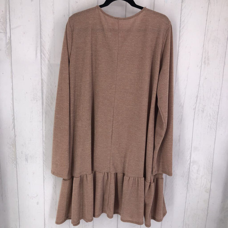 3x l/s ruffle hem tunic