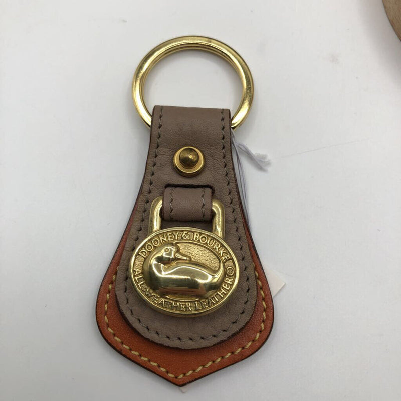 Dooney & Bourke brown leather keyring