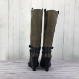 8 Tall wedge platform boots